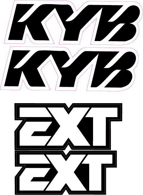 EXT/KYB stickers